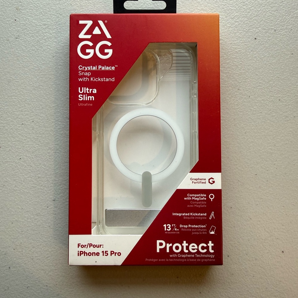ZAGG Ultra Slim iPhone 15 Pro Case with Kickstand